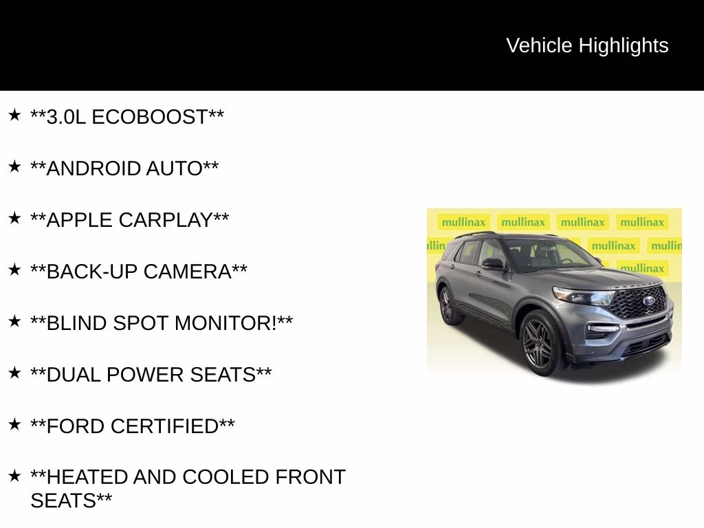 2023 Gray Metallic Ford Explorer ST RWD SUV