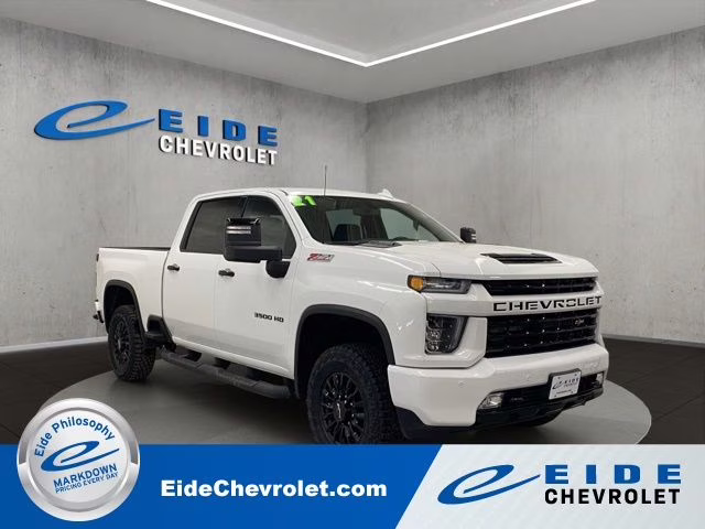 2021 Summit White Chevrolet Silverado 3500HD LTZ 4X4 Truck