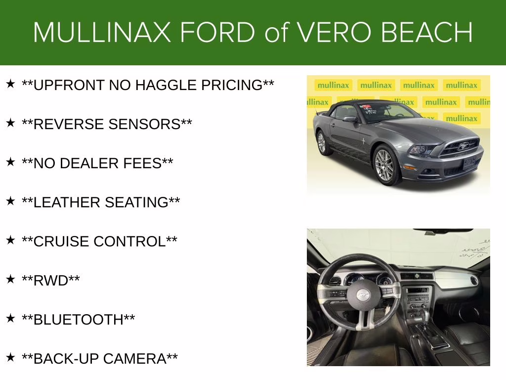 2013 Sterling Gray Metallic Ford Mustang V6 Premium RWD Convertible