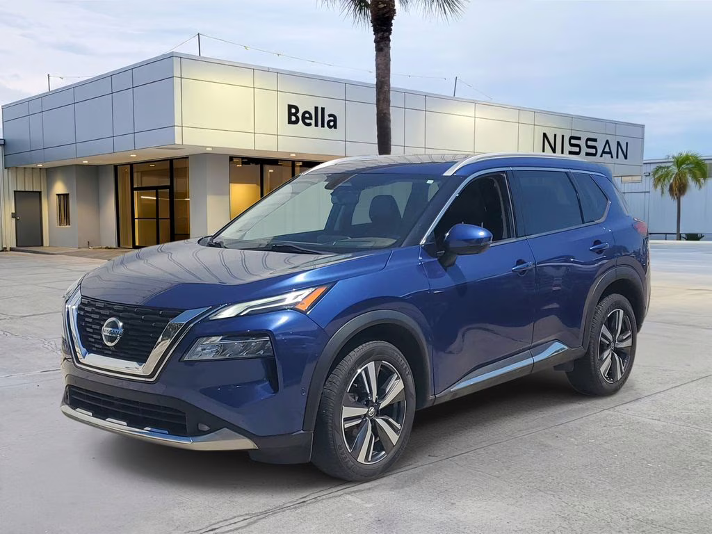 2021 Caspian Blue Metallic Nissan Rogue Platinum AWD SUV