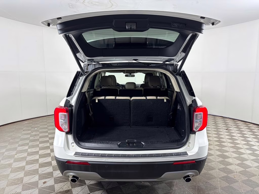 2021 Star White Metallic Tri-Coat Ford Explorer Limited RWD SUV