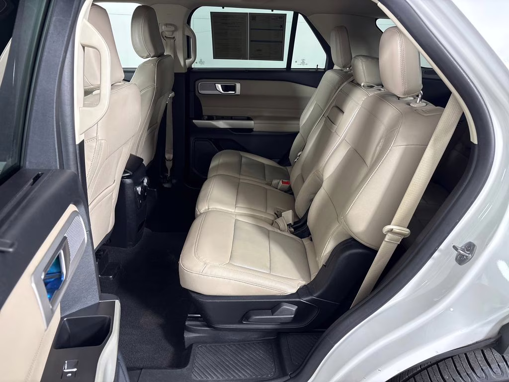 2021 Star White Metallic Tri-Coat Ford Explorer Limited RWD SUV