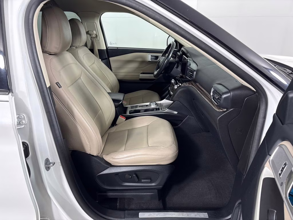2021 Star White Metallic Tri-Coat Ford Explorer Limited RWD SUV