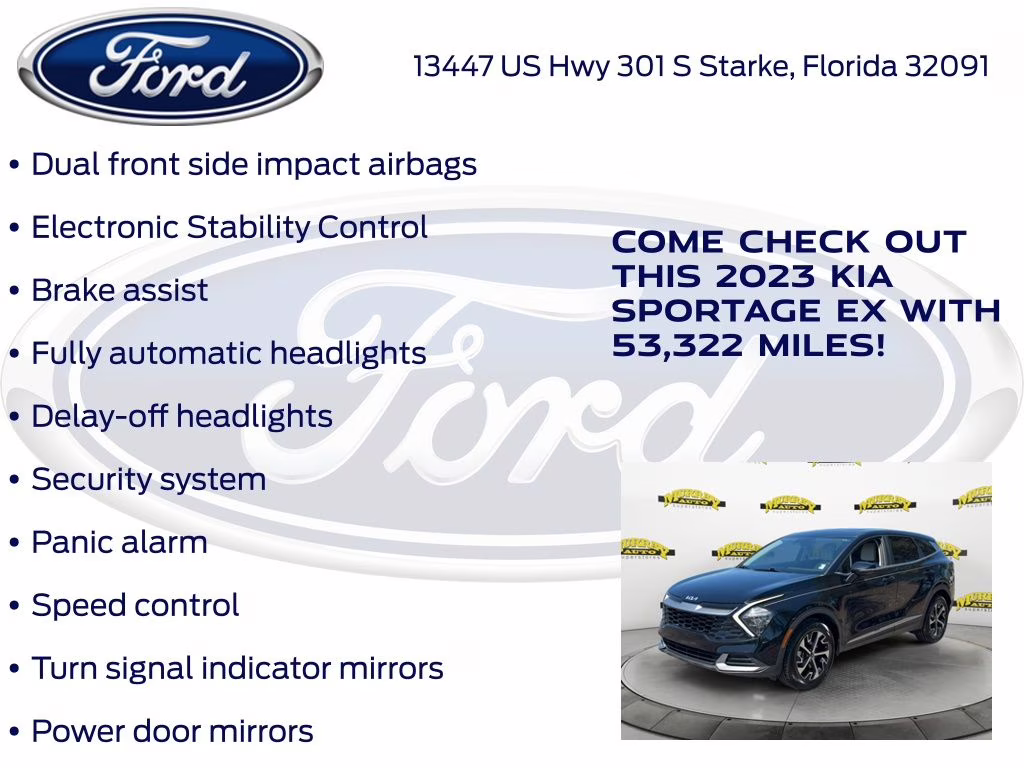 2023 Ebony Black Kia Sportage EX FWD SUV