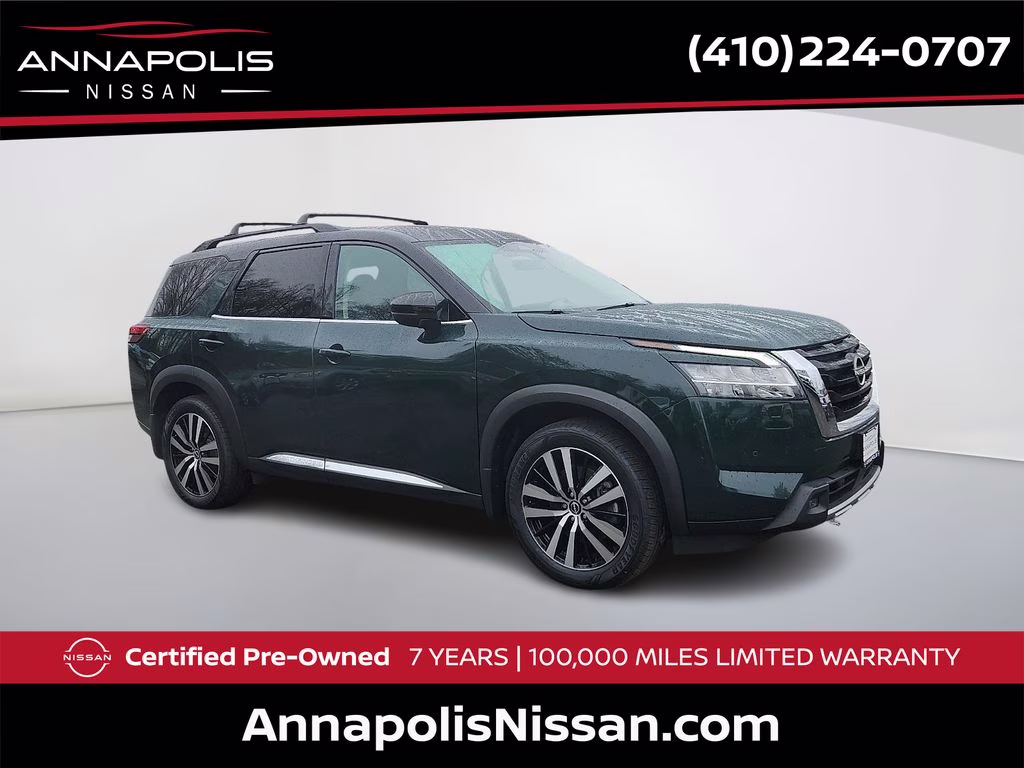 2023 Obsidian Green Pearl/Super Black Nissan Pathfinder Platinum 4X4 SUV