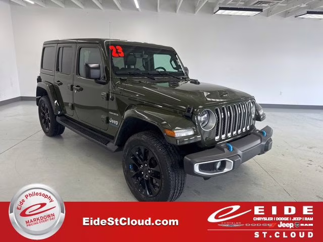 2023 Sarge Green Clearcoat Jeep Wrangler Sahara 4xe 4X4 SUV