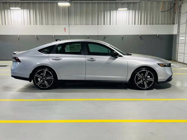 2026 Solar Silver Metallic Honda Accord Hybrid Sport FWD Sedan