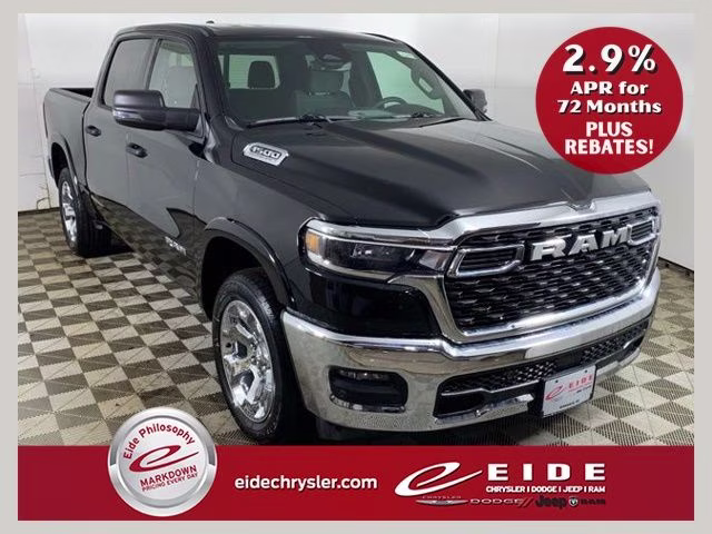 2026 Diamond Black Crystal Pearlcoat Ram 1500 Big Horn 4X4 Truck