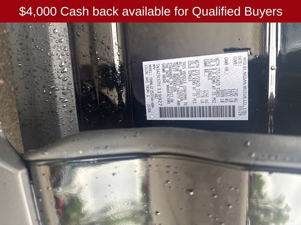 2026 Super Black Nissan Murano SL AWD SUV