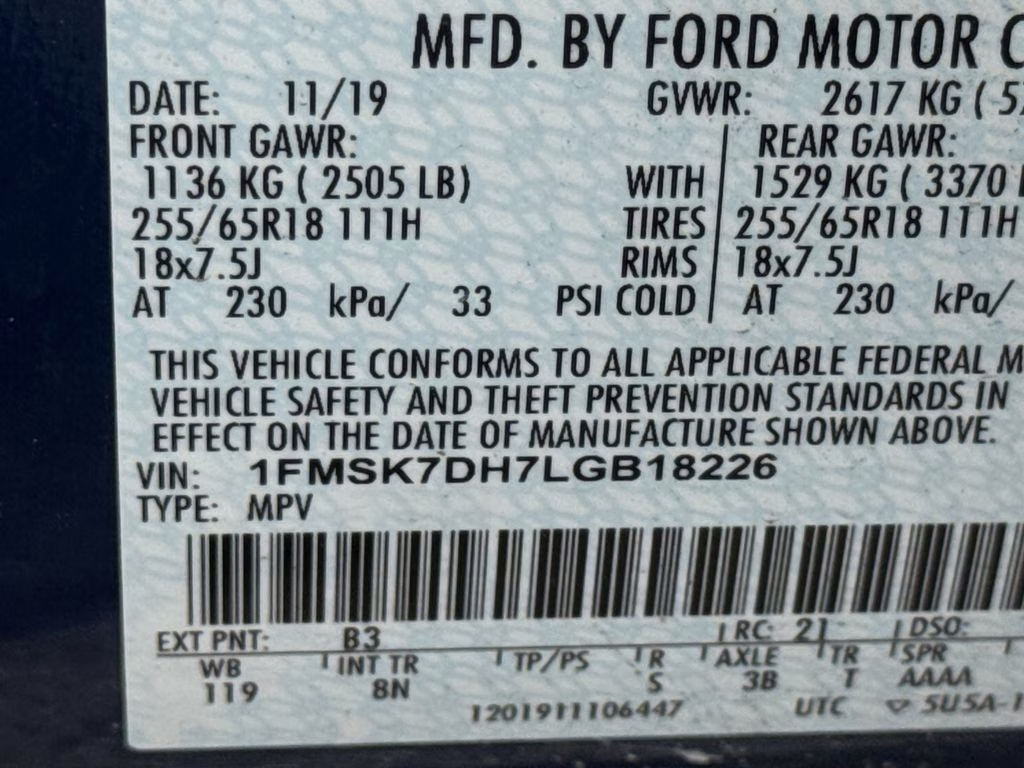 2020 Blue Metallic Ford Explorer XLT RWD SUV