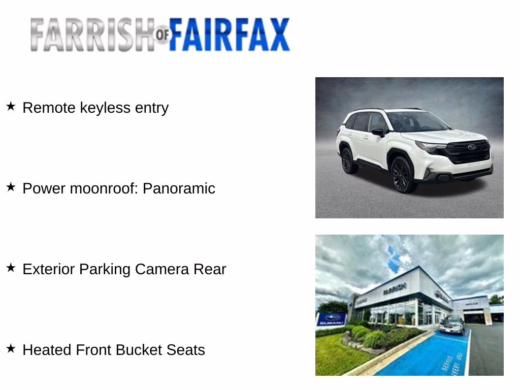 2026 Crystal White Pearl Subaru Forester Sport AWD SUV