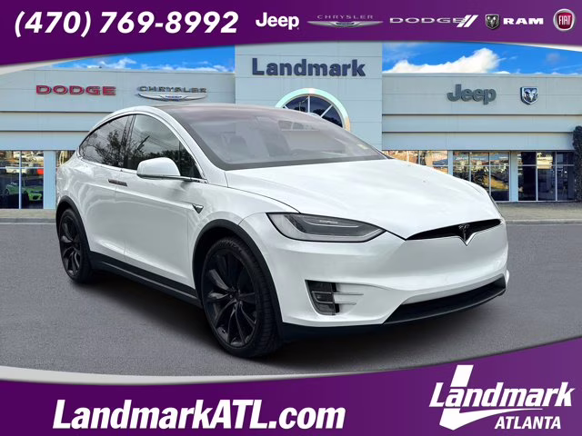 2019 White Tesla Model X 75D AWD SUV