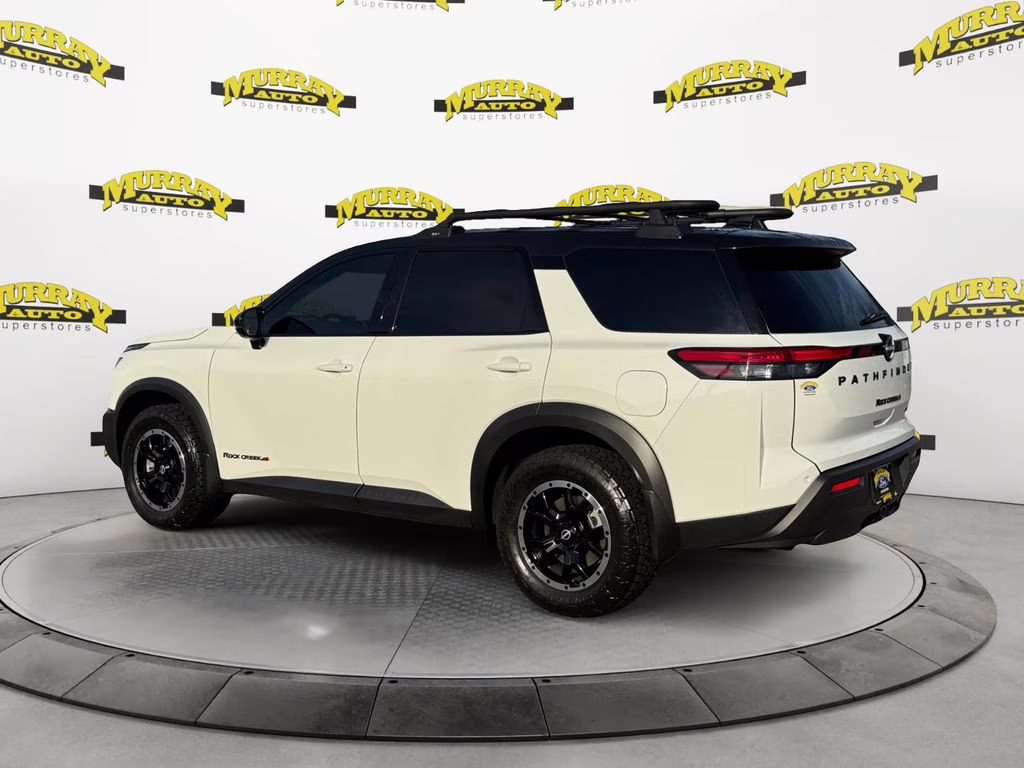 2025 Glacier White Nissan Pathfinder Rock Creek 4X4 SUV