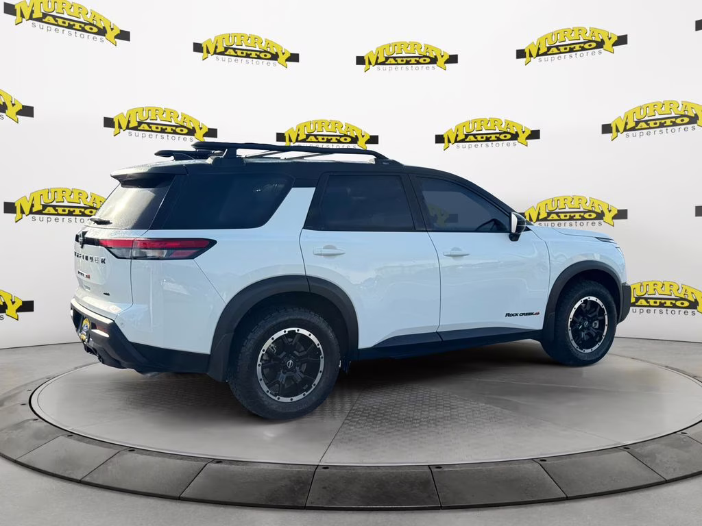 2025 Glacier White Nissan Pathfinder Rock Creek 4X4 SUV