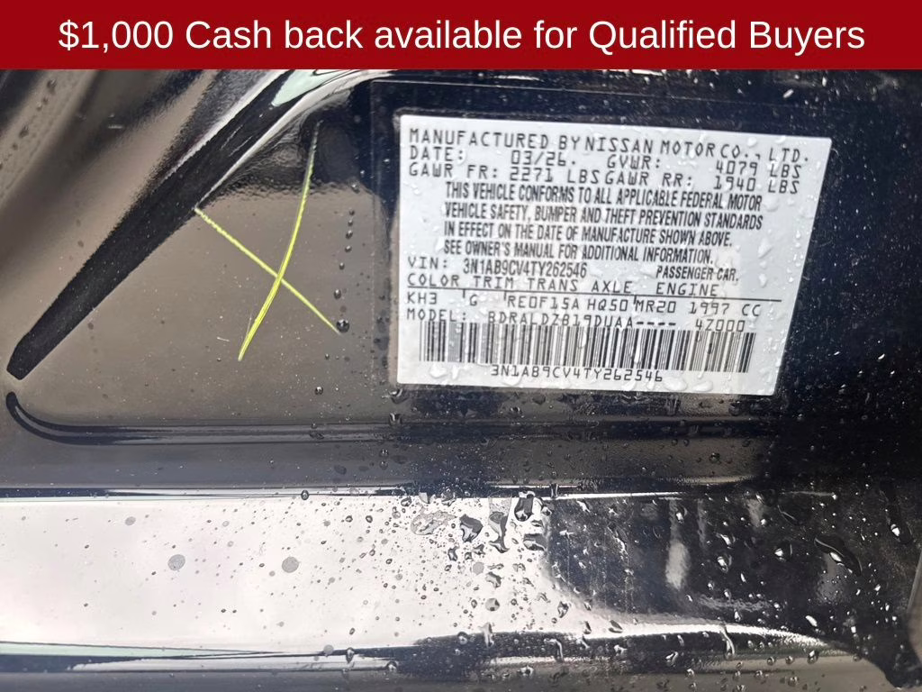 2026 Super Black Nissan Sentra SV FWD Sedan