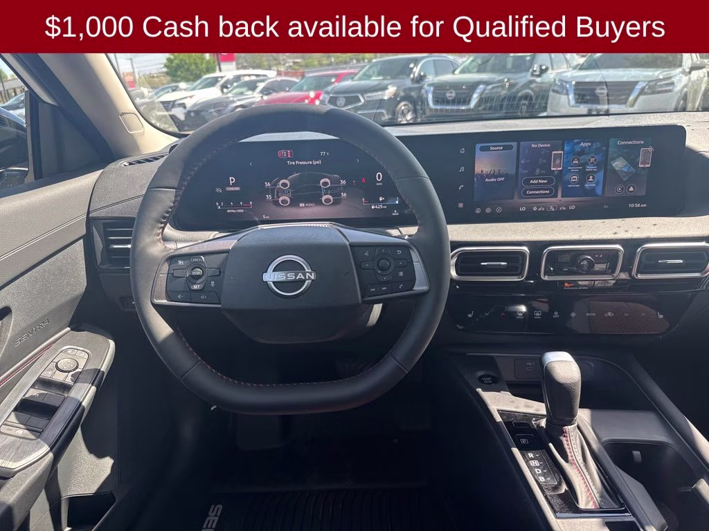 2026 Aspen White/Super Black Nissan Sentra SR FWD Sedan