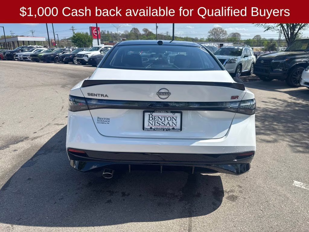 2026 Aspen White/Super Black Nissan Sentra SR FWD Sedan