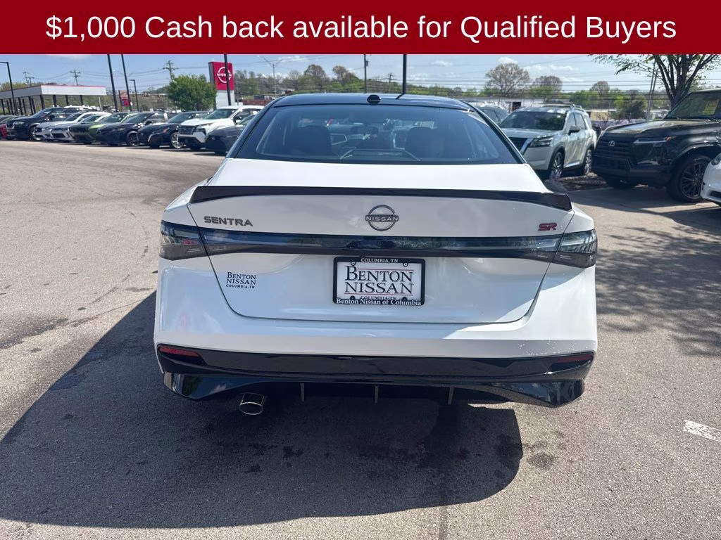 2026 Aspen White/Super Black Nissan Sentra SR FWD Sedan