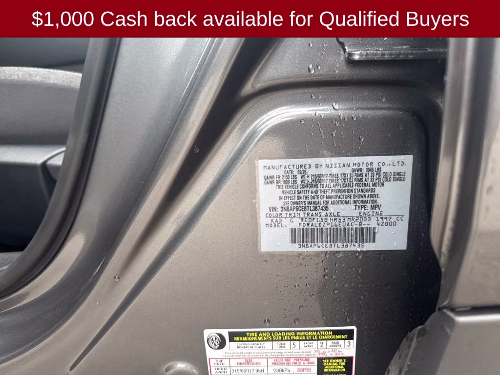 2026 Gun Metallic Nissan Kicks SV FWD SUV