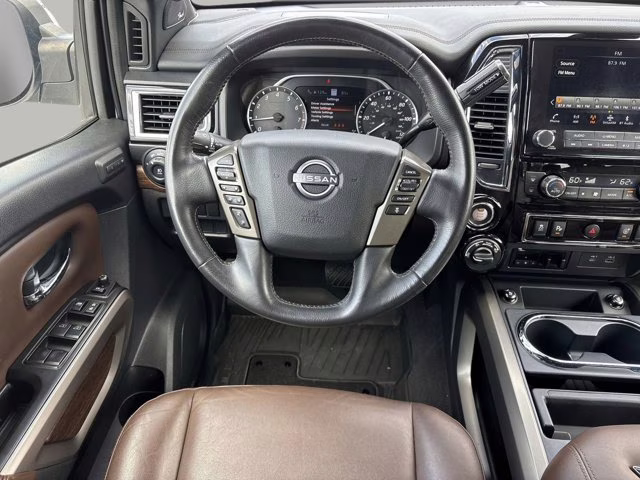 2023 Pearl White Nissan Titan Platinum Reserve 4X4 Truck