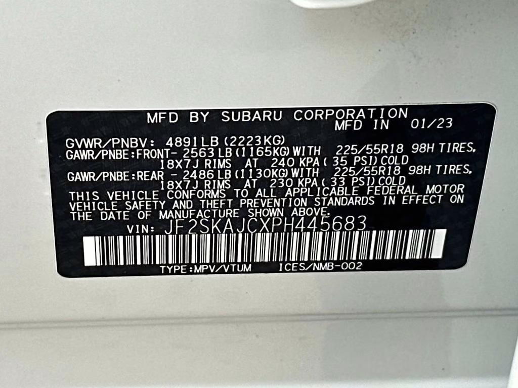 2023 Crystal White Pearl Subaru Forester Sport AWD SUV