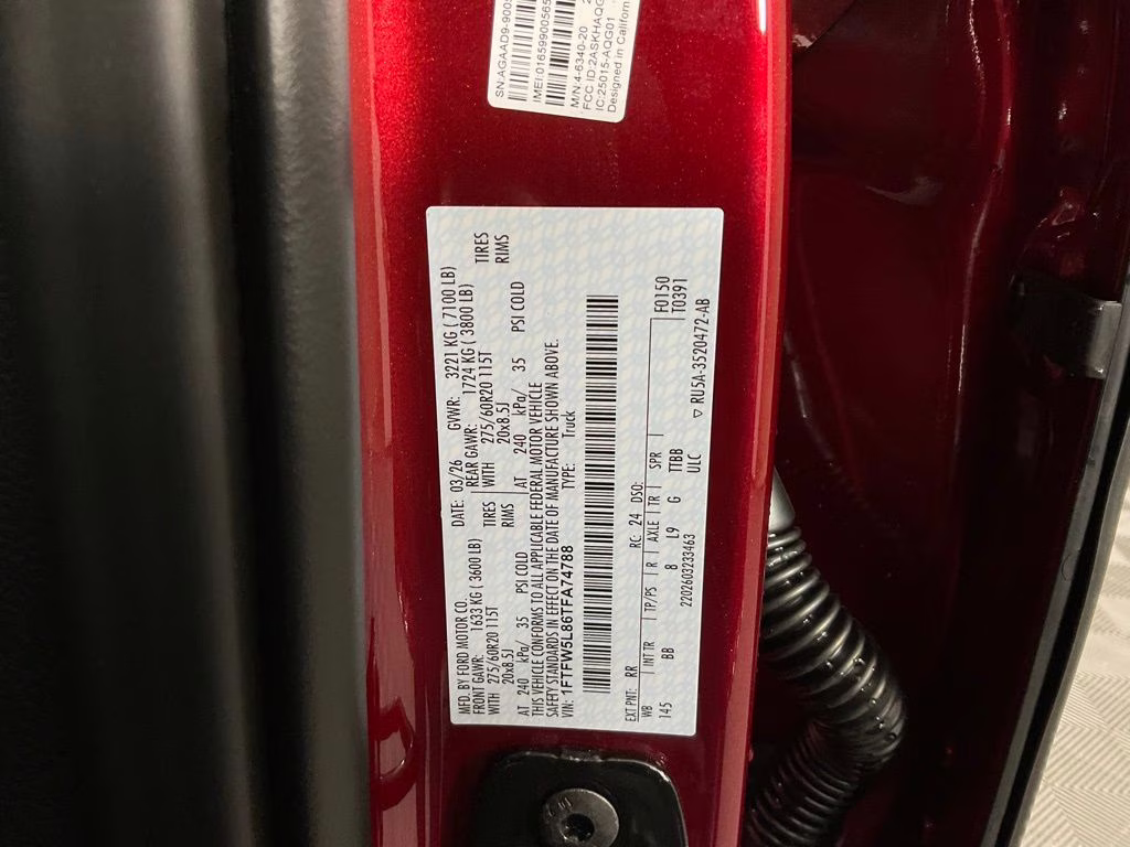 2026 Ruby Red Ford F-150 Lariat 4X4 Truck