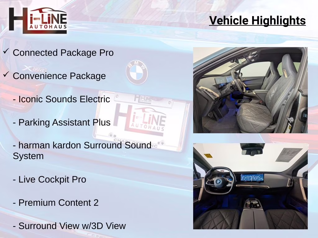 2023 Blue Ridge Mountain Metallic BMW iX xDrive50 AWD SUV