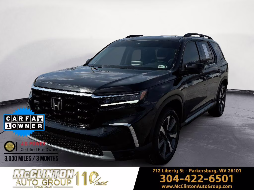 2025 Crystal Black Pearl Honda Pilot Touring AWD SUV