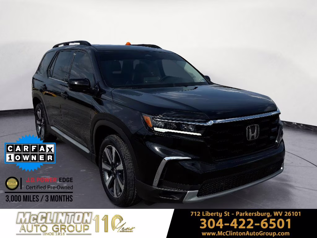 2025 Crystal Black Pearl Honda Pilot Touring AWD SUV