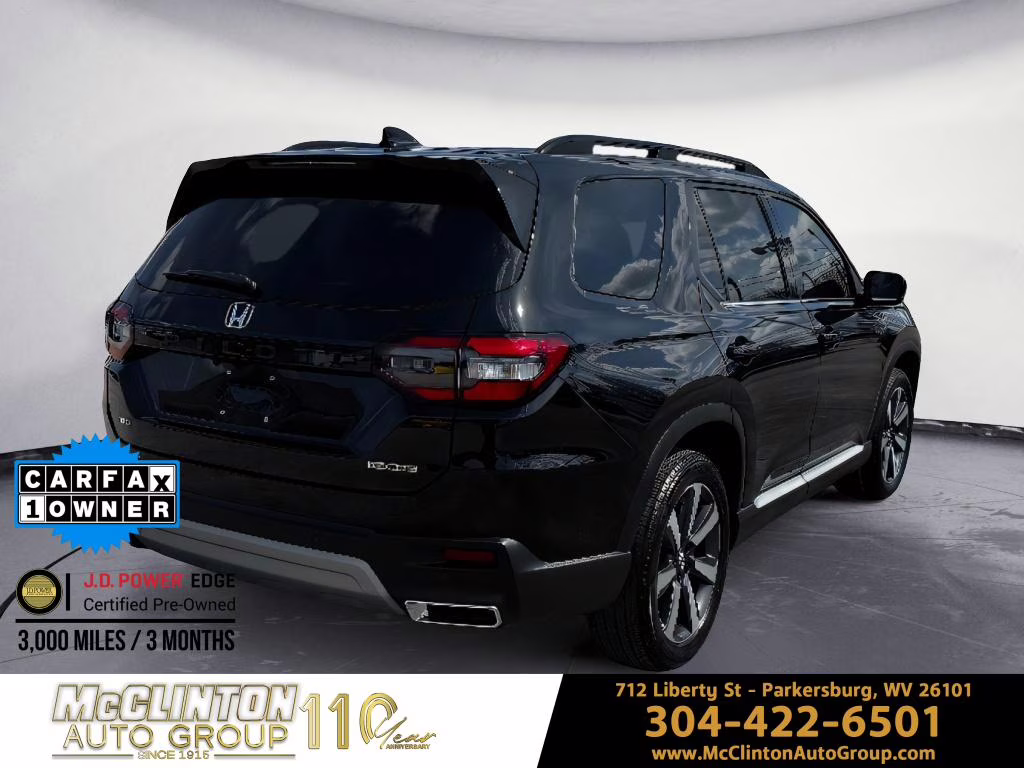 2025 Crystal Black Pearl Honda Pilot Touring AWD SUV