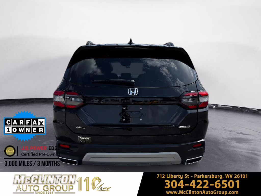 2025 Crystal Black Pearl Honda Pilot Touring AWD SUV