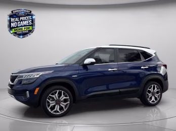 2021 Dark Ocean Blue/White Roof Kia Seltos SX AWD SUV