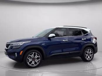 2021 Dark Ocean Blue/White Roof Kia Seltos SX AWD SUV