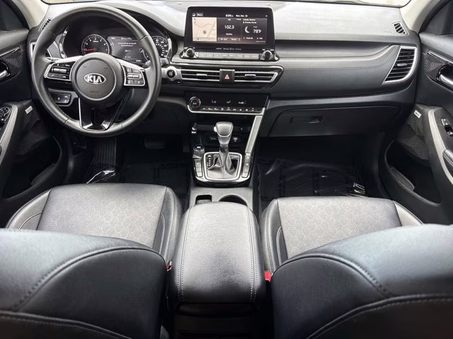 2021 Dark Ocean Blue/White Roof Kia Seltos SX AWD SUV