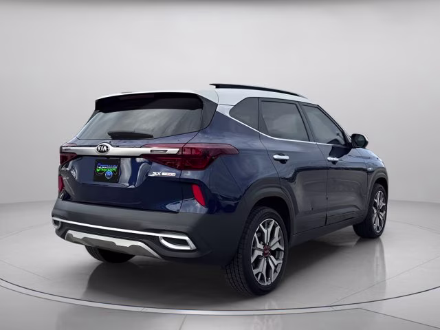 2021 Dark Ocean Blue/White Roof Kia Seltos SX AWD SUV