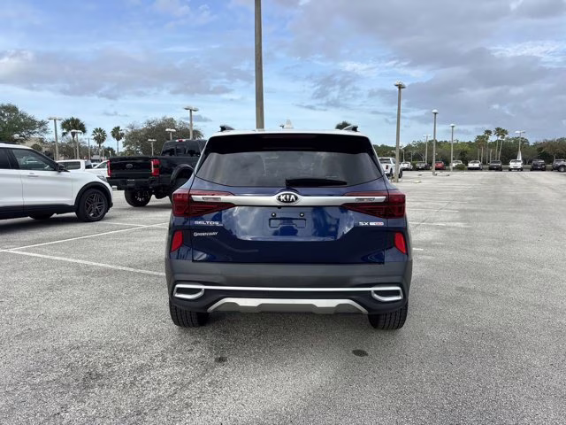 2021 Dark Ocean Blue/White Roof Kia Seltos SX AWD SUV