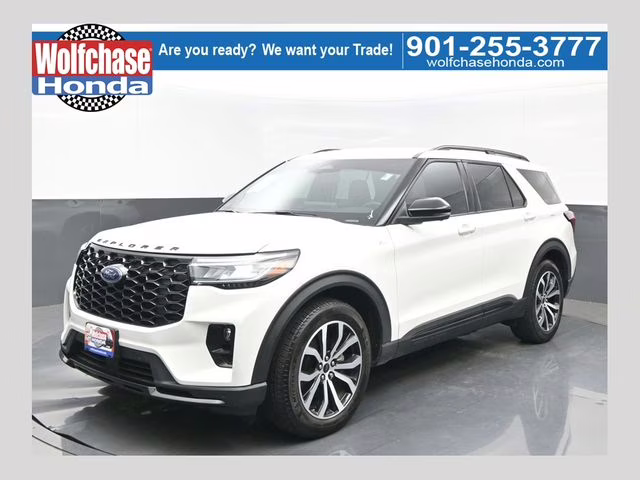 2025 White Metallic Ford Explorer ST-Line RWD SUV
