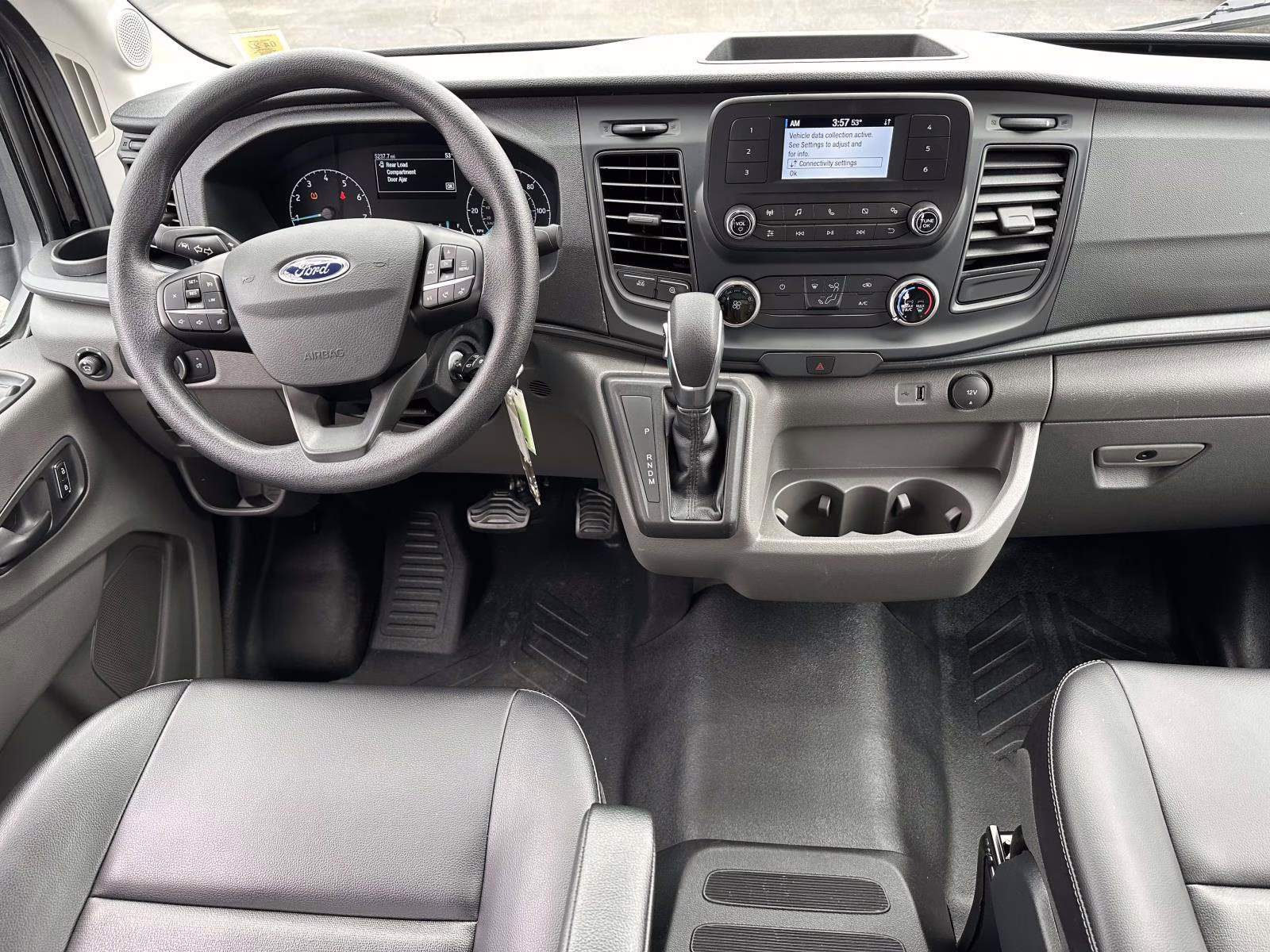 2025 Agate Black Metallic Ford Transit Cargo Van T-350 148 EL Hi Rf 9500 GVWR RWD RWD Van