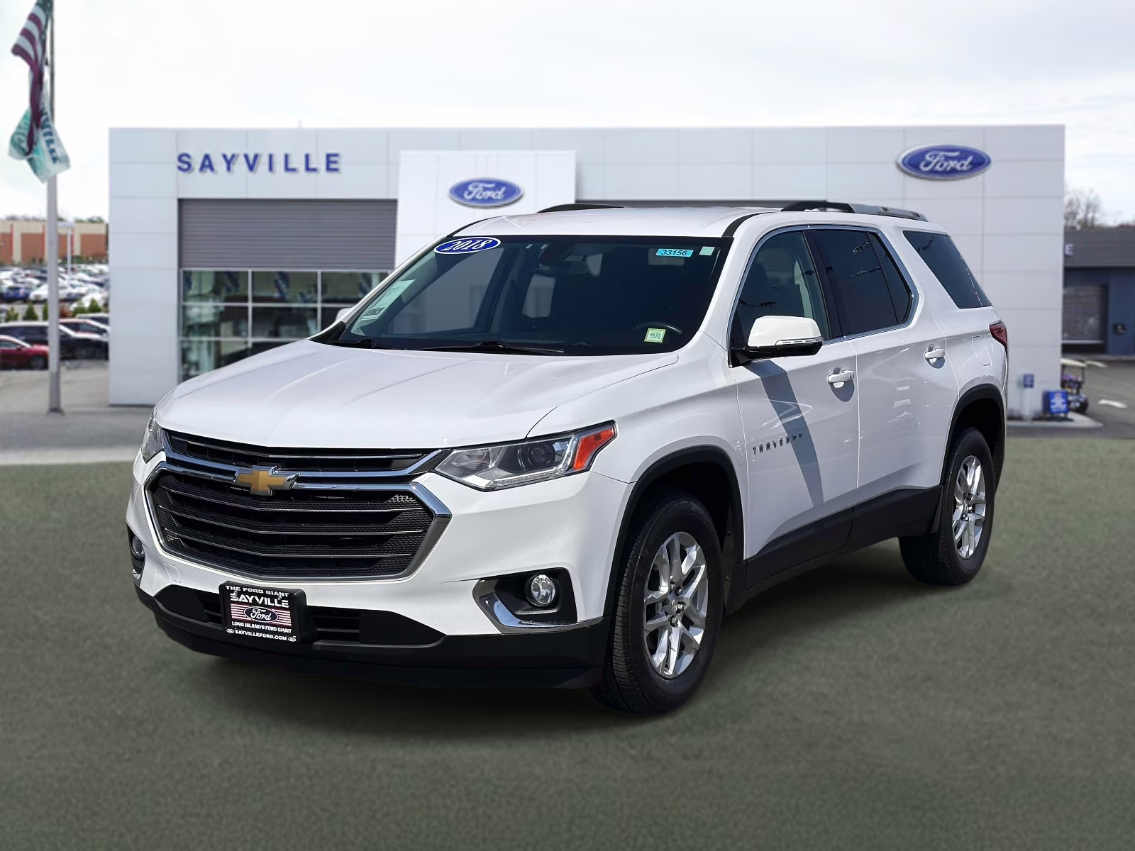 2018 Summit White Chevrolet Traverse AWD 4dr LT Cloth w/1LT AWD SUV