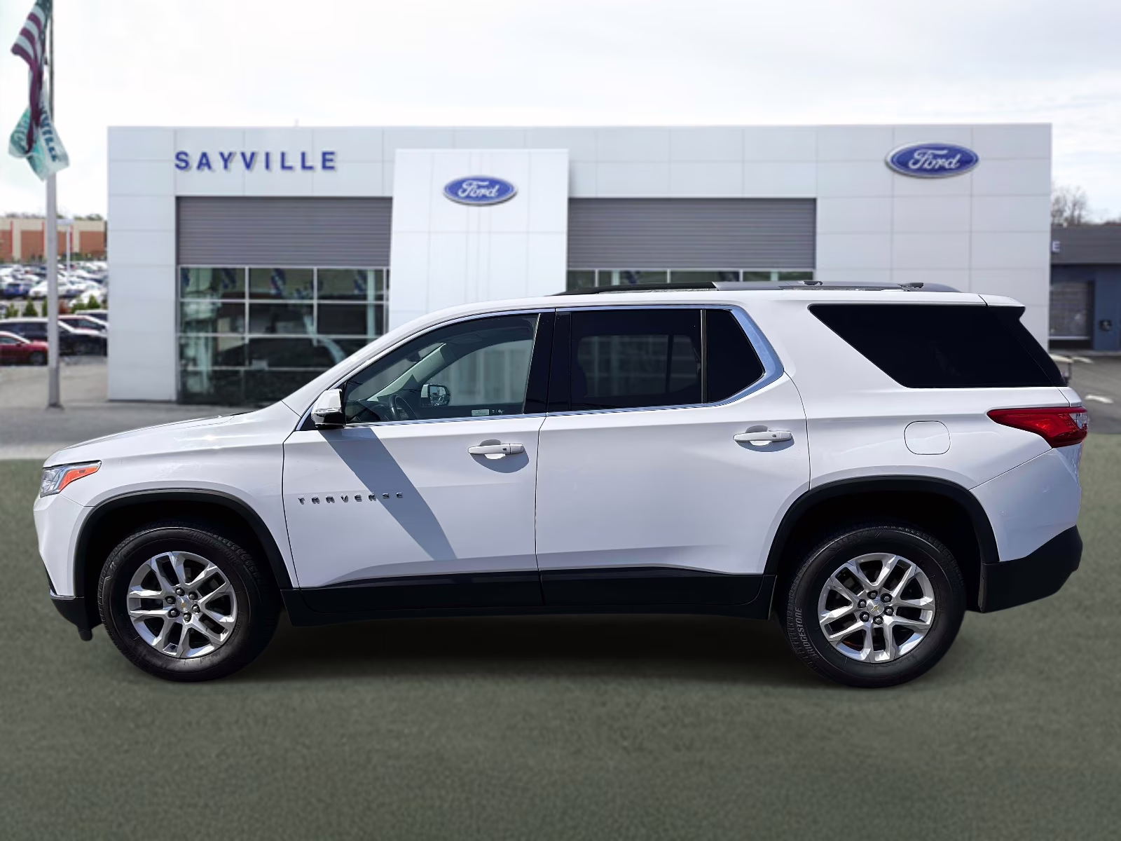 2018 Summit White Chevrolet Traverse AWD 4dr LT Cloth w/1LT AWD SUV