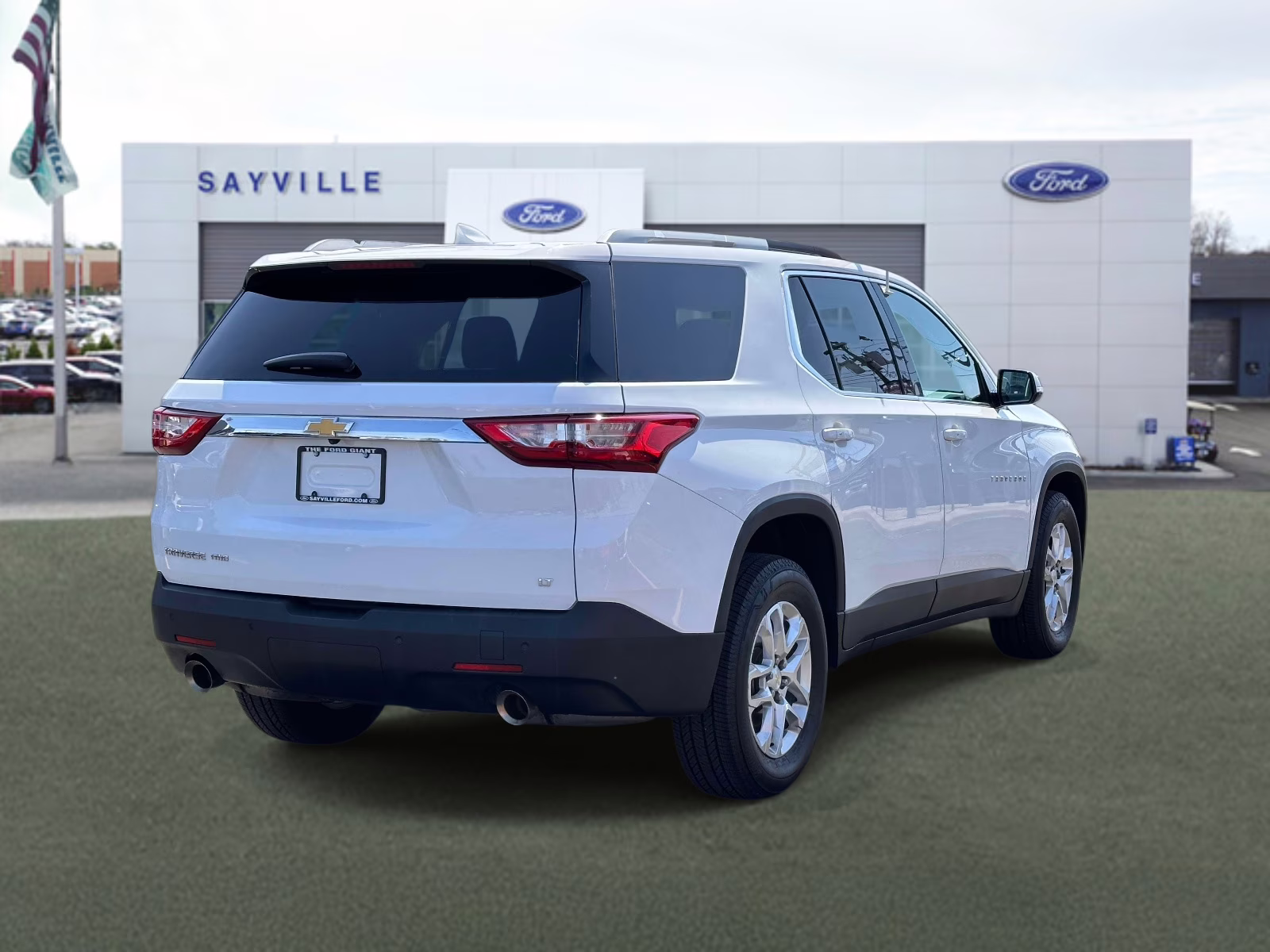 2018 Summit White Chevrolet Traverse AWD 4dr LT Cloth w/1LT AWD SUV