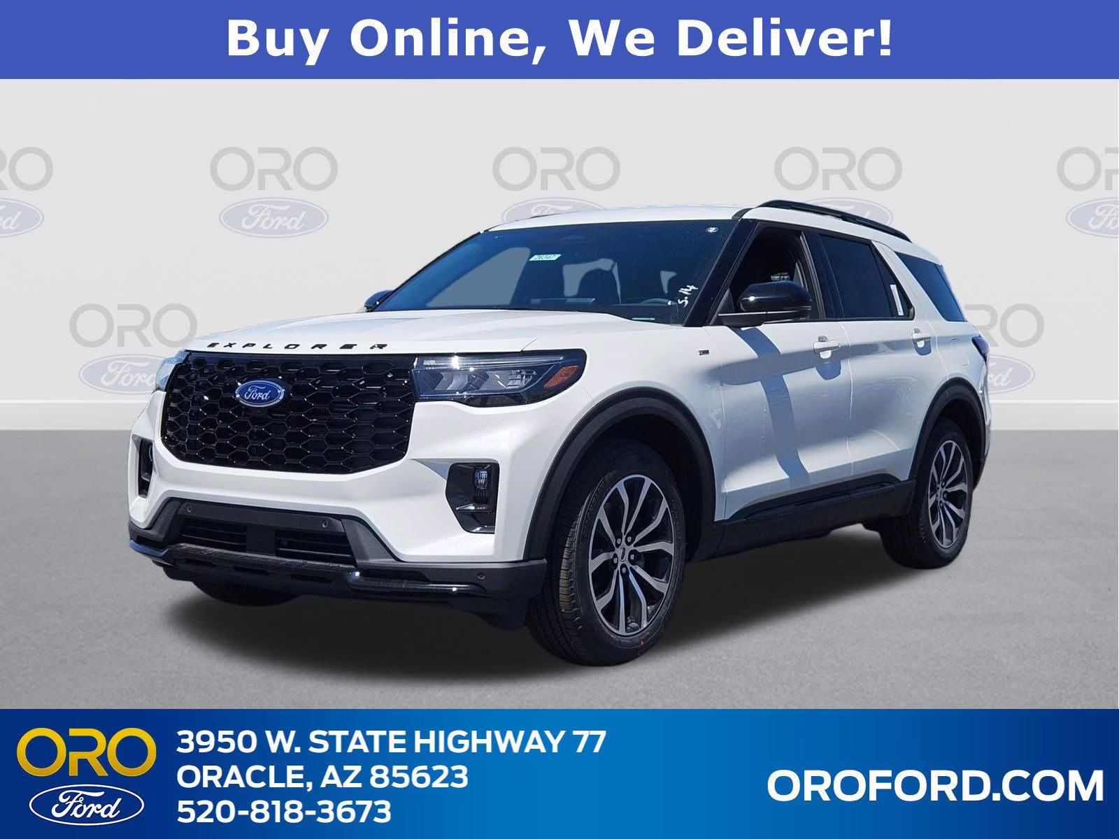 2026 White Ford Explorer ST-Line RWD SUV