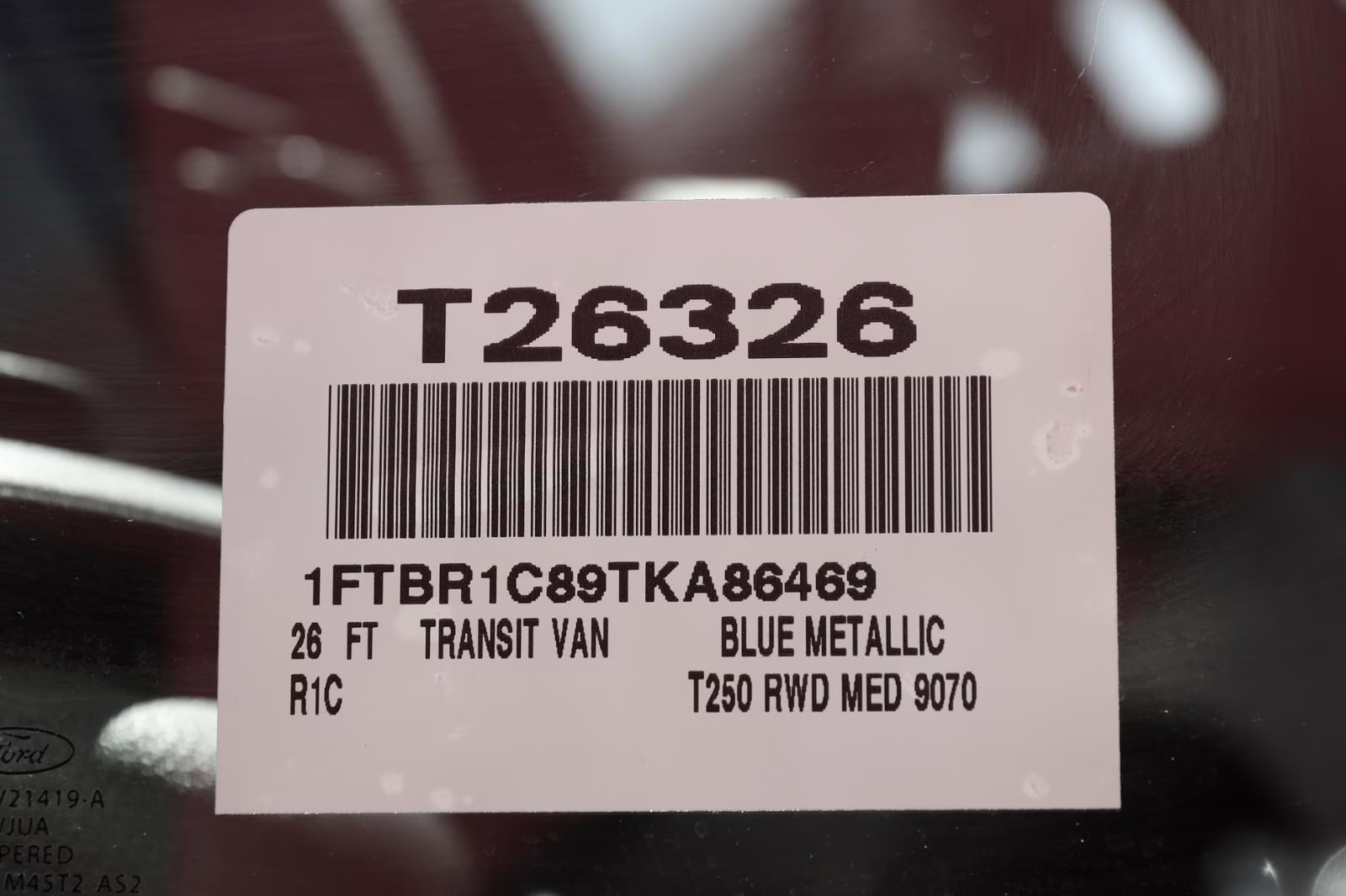 2026 Blue Metallic Ford Transit Cargo Van Base RWD Van