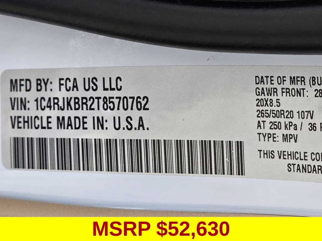 2026 Bright White Clearcoat Jeep Grand Cherokee L Limited 4X4 SUV