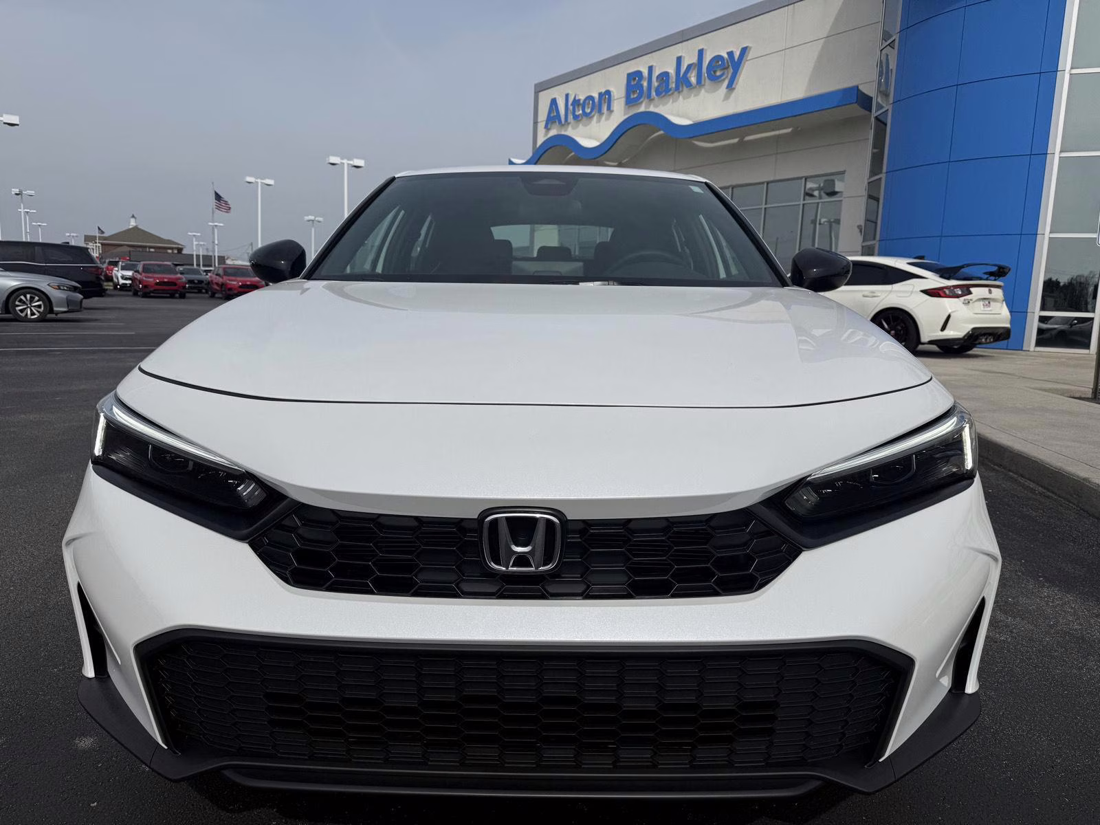 2026 Platinum White Pearl Honda Civic Hatchback Sport FWD Hatchback