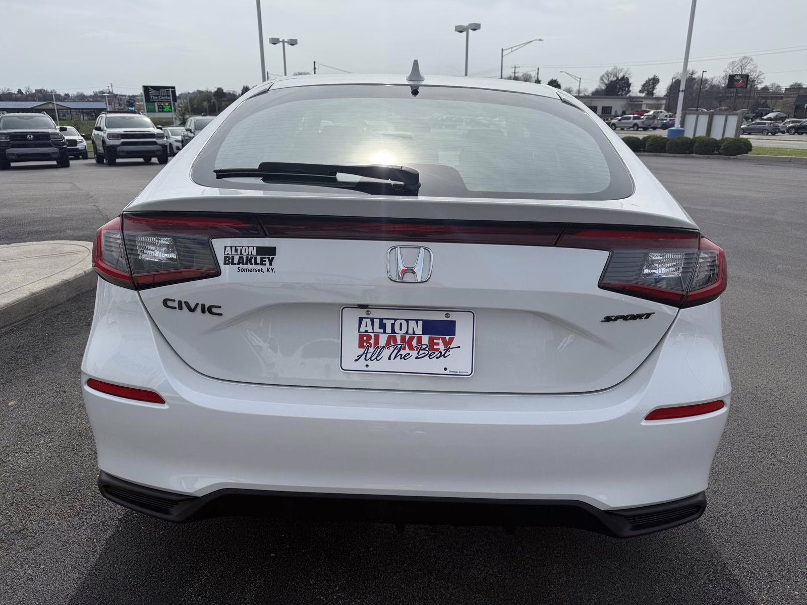 2026 Platinum White Pearl Honda Civic Hatchback Sport FWD Hatchback