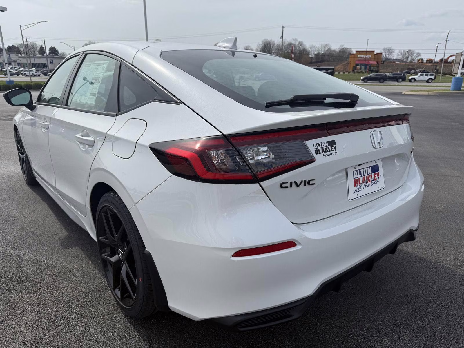 2026 Platinum White Pearl Honda Civic Hatchback Sport FWD Hatchback