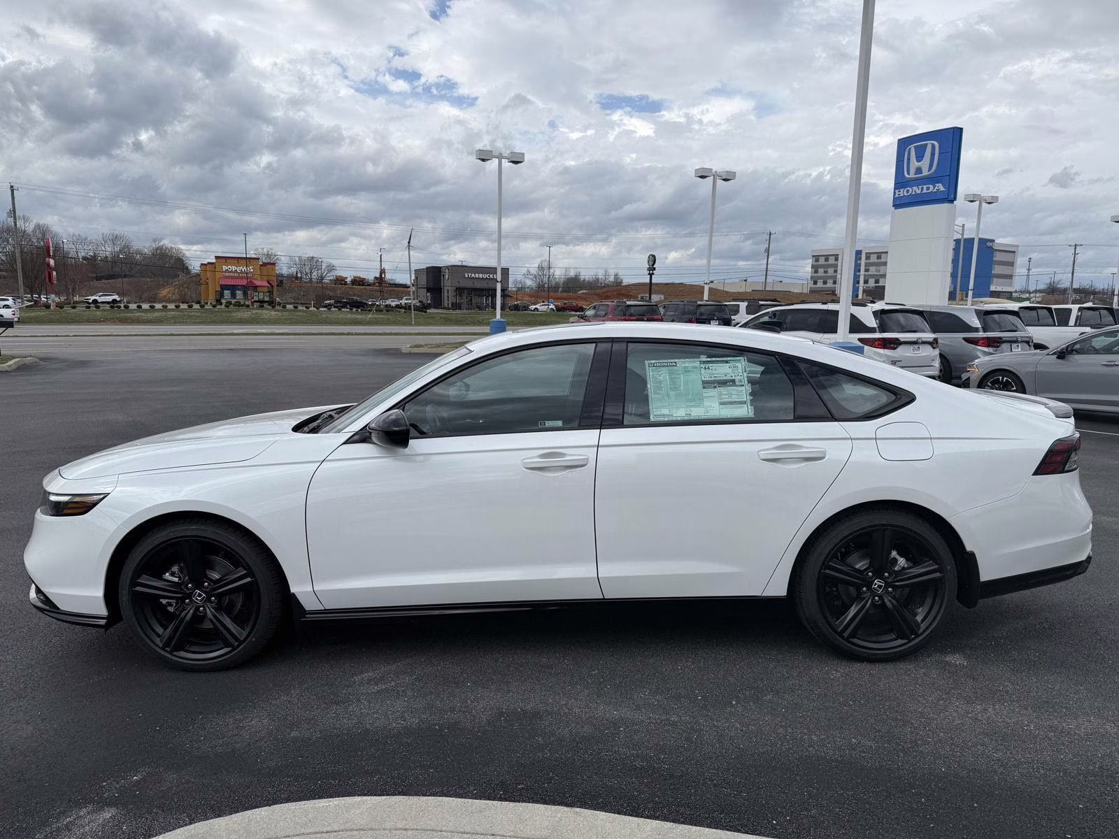 2026 Platinum White Pearl Honda Accord Hybrid Sport-L FWD Sedan