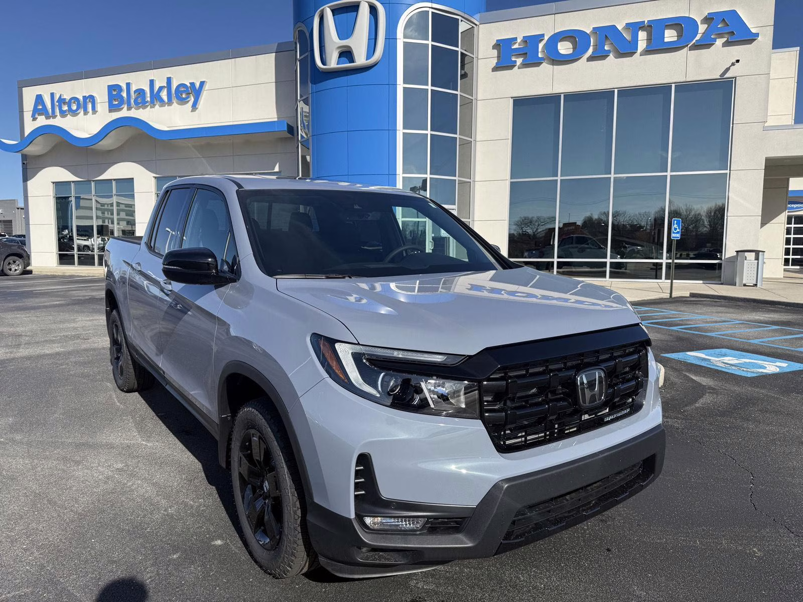 2026 Sonic Gray Pearl Honda Ridgeline Black Edition AWD Truck