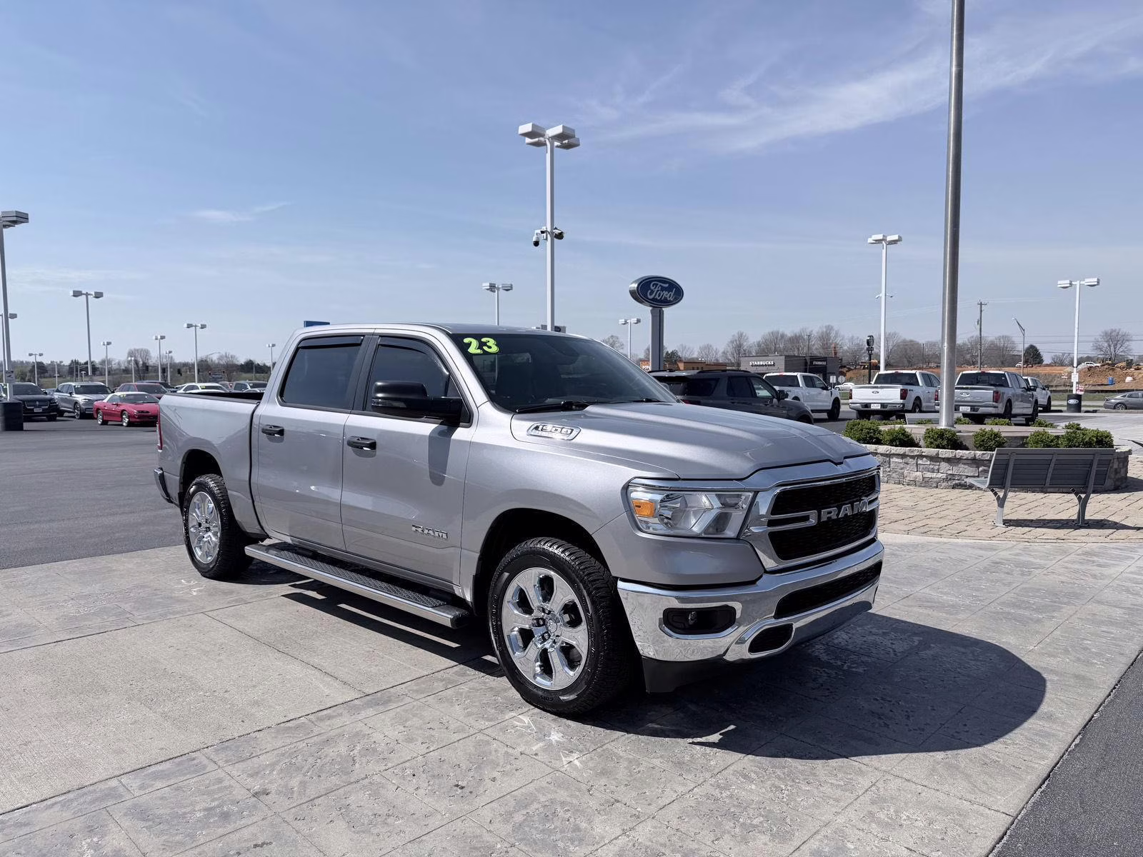 2023 Billet Silver Metallic Clearcoat Ram 1500 Big Horn 4X4 Truck